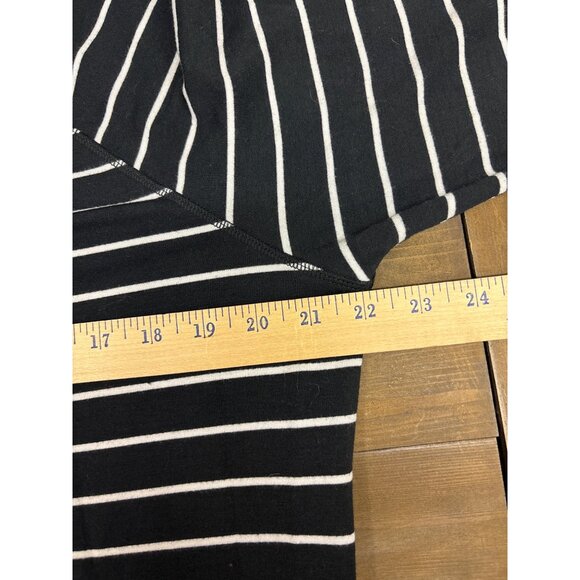 Danskin Womens Black & White Striped Sweatshirt XL - Picture 9 of 9